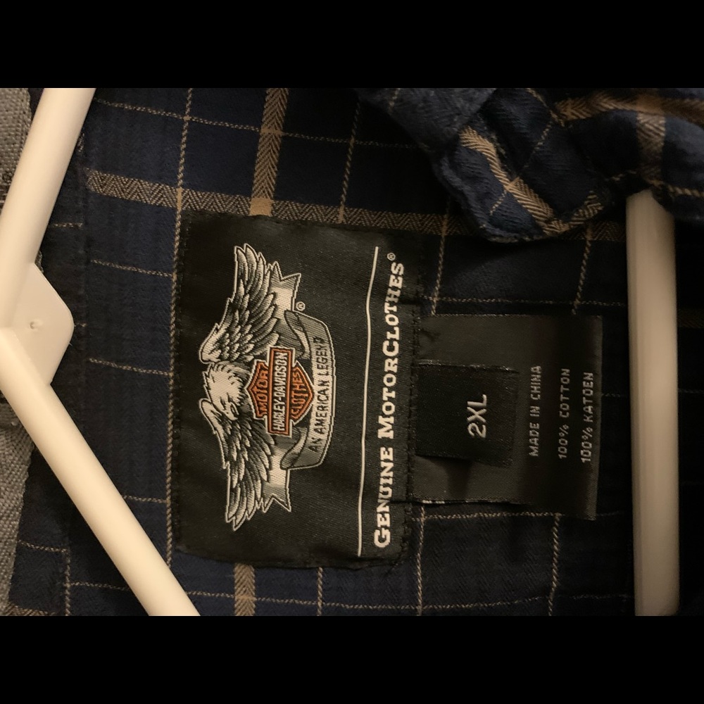 Harley Davidson button down flannel